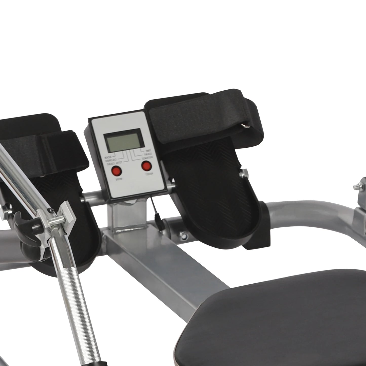 Home Rowing Machine| LCD Display 15-55kg Resistance Handle Grip Rowing Machine Black