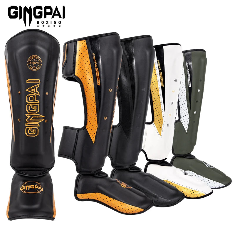 MMA Boxing Shin Guards Ankle Support Adult Men Women Kickboxing Equipment Karate Protectors Sanda Muay Thai Legging Instep Guard