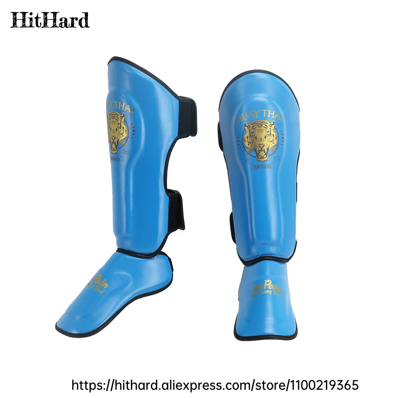 Muay Thai Shin Guards MMA Kickboxing Leg Pads Instep Protection Sparring Gear for Men Women Karate Boxing Training Competition