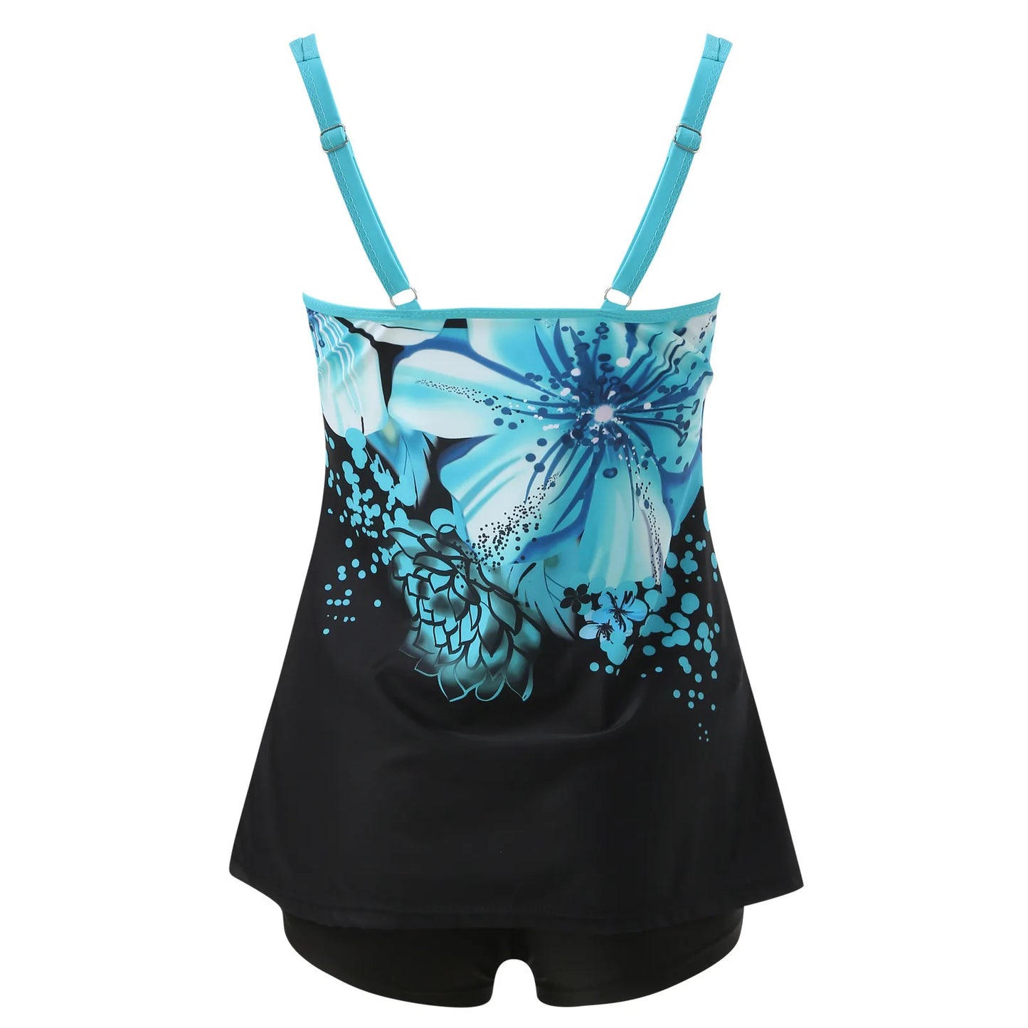 Women'S Swimwear 2024 Women Plus Size Vintage Print Strappy Back Tankini Set Two Piece Swimdress Panty купальники жіночий 2024