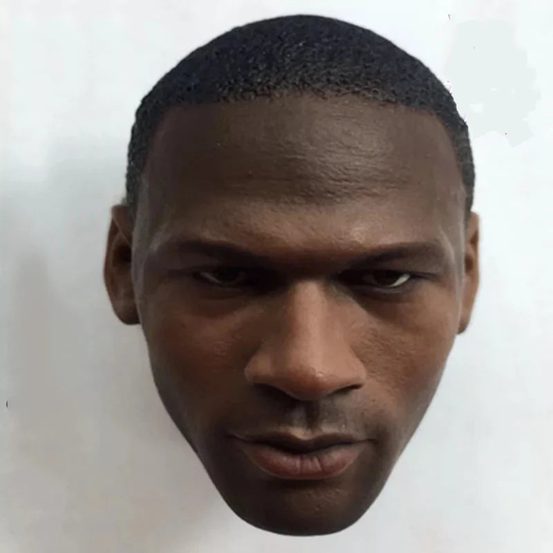 Hot Sale 1/6 Young Version Michael Basketball Shooting Guard Handsome Guy Head Sculpture Carving Model For 12inch Action Body