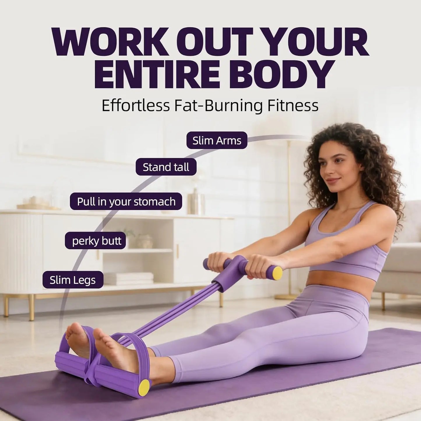 4-Tube & 6-Tube Resistance Band Set Multi-Function Tension Rope Yoga Pedal Puller for Gym Fitness And Strength Training Exercises