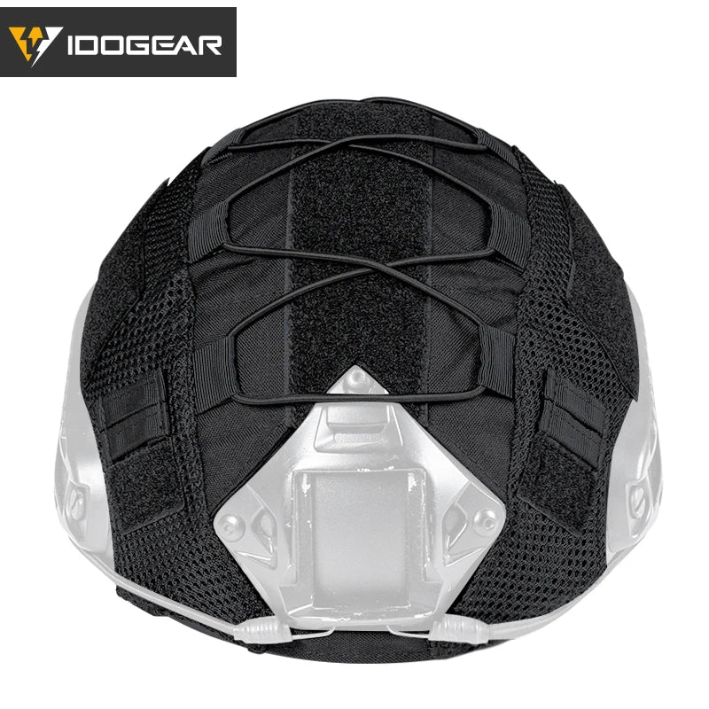 IDOGEAR タクティカルヘルメットカバー S/Mサイズ FASTヘルメット ヘッドウェア ヘルメットアクセサリー レンジャーグリーン ブラック 3802