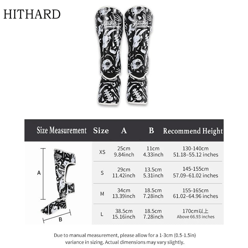 Muay Thai Shin Guards MMA Kickboxing Leg Pads Instep Protection Sparring Gear for Men Women Karate Boxing Training Competition