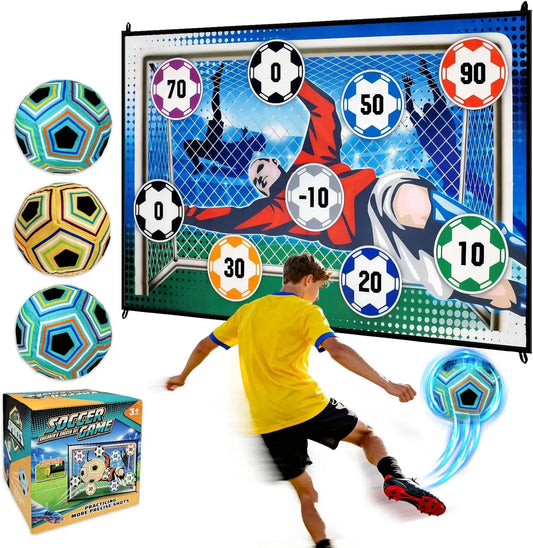 Soccer Game Mat Set Outdoor Indoor Soccer Toys Multiplayer Competitive Soccer Games Children Football Goal Training Boy Gifts