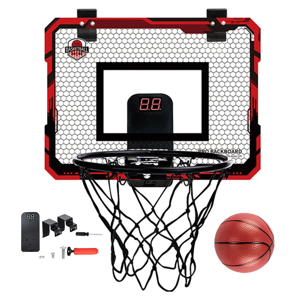 Kids Mini Basketball Hoop With Electronic Scoreboard Ball Sport Backboard Outdoor Indoor Excersise Accessory Funny Game To ys ﻿
