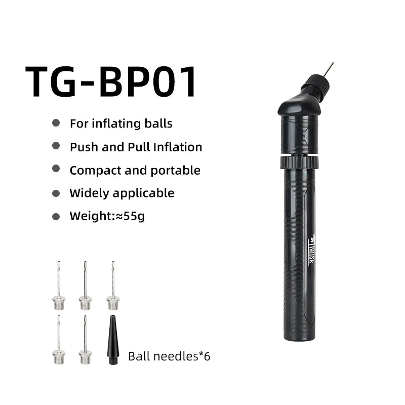 Tigerisk Ball Pump Dual Action Hand Pump Inflator Portable Basketball Pump Football Volleyball Pump With Ball Needle
