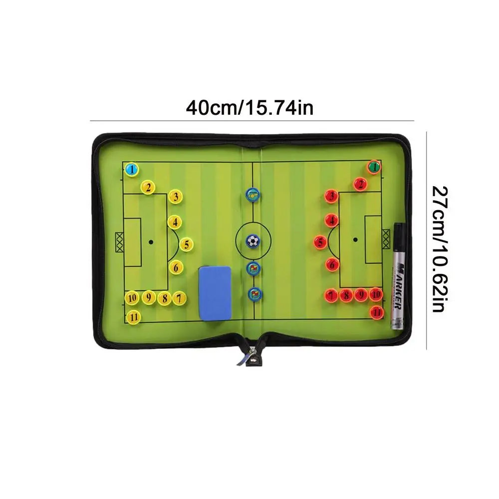 Magnetic Soccer Strategy Board Soccer Coaches Strategy Clipboard Double Side Erasable Waterproof Football Skills Training Board