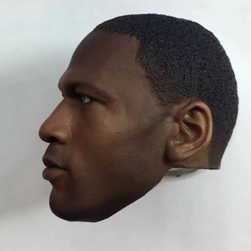 Hot Sale 1/6 Young Version Michael Basketball Shooting Guard Handsome Guy Head Sculpture Carving Model For 12inch Action Body