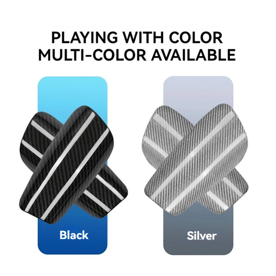 Loogdeel Carbon Fiber Soccer Shin Guards With Case Adult Kids Leg Shin Protect Board Shock Resistance Ultra Light Portable Carry