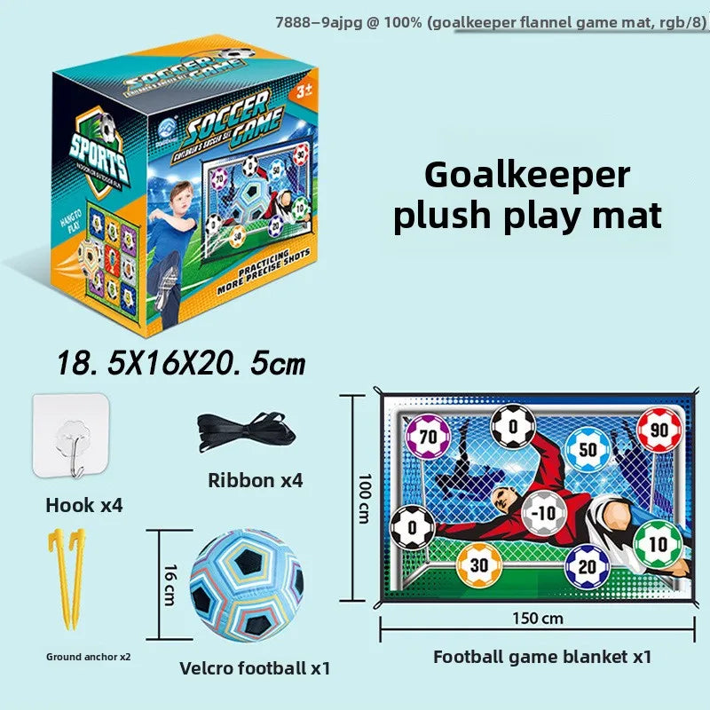 Soccer Game Mat Set Outdoor Indoor Soccer Toys Multiplayer Competitive Soccer Games Children Football Goal Training Boy Gifts