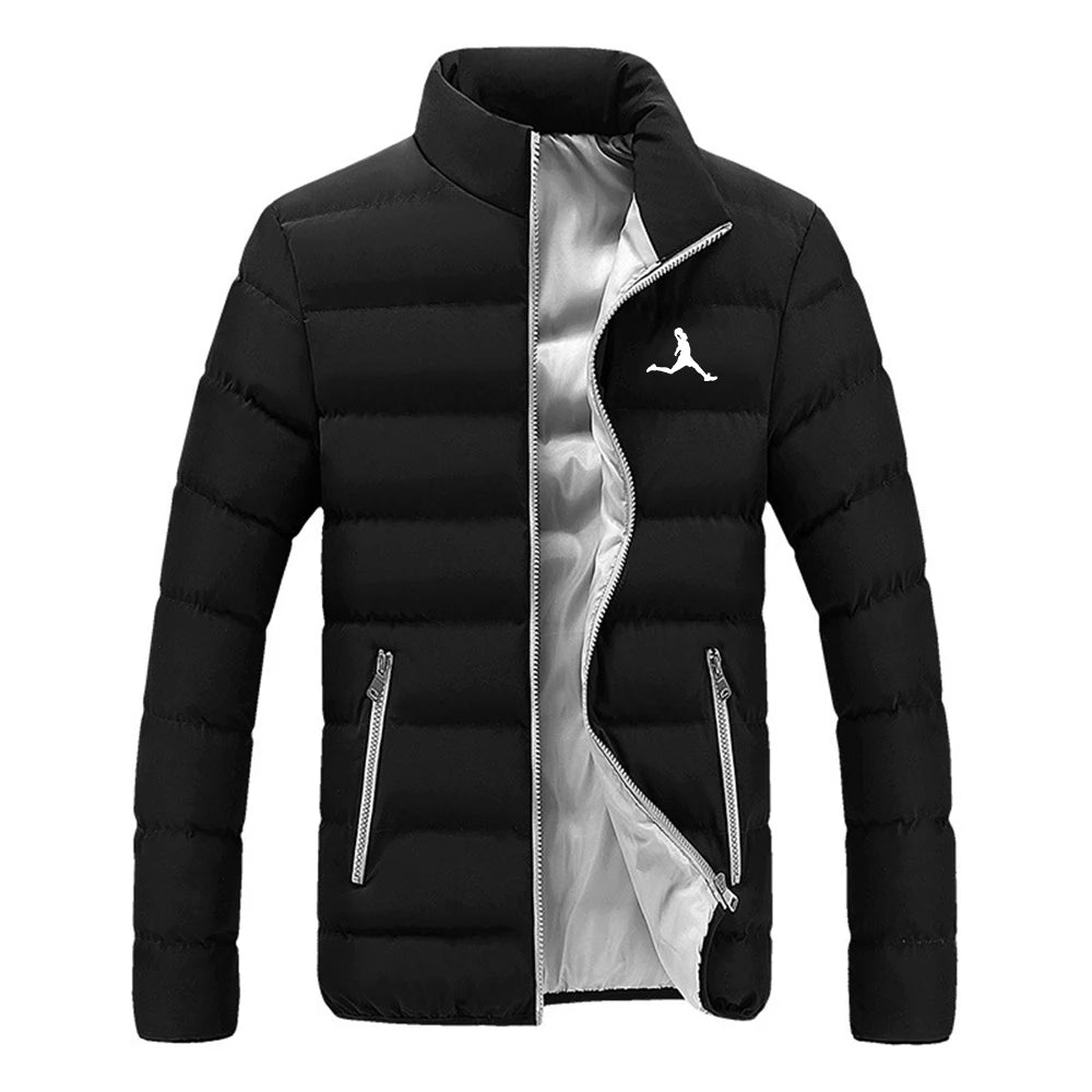 2026 Autumn Winter Basketball sportswear Print Men's New High Quality Four-Color Cotton Warm Leisure Jacket Coat Tops