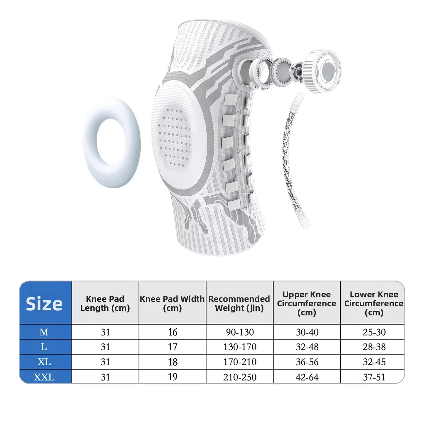 Professional Knee Brace Meniscus Joint Support AdjustableUnisex for Men Women Basketball Running Football Badminton Hiking Sport