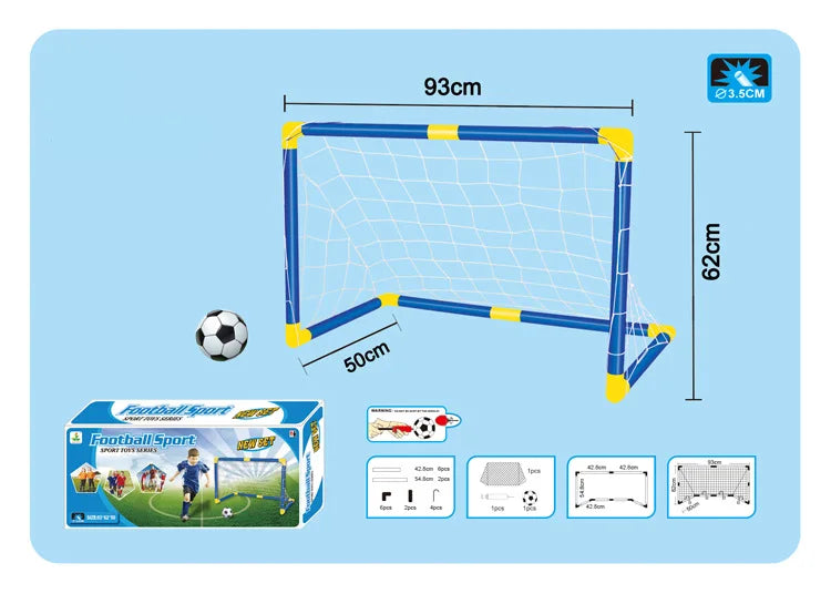 Large 2 In 1 Portable Plastic Soccer Goal Indoor Outdoor Kids Sports Toy Foldable Football Gate Training Equipment