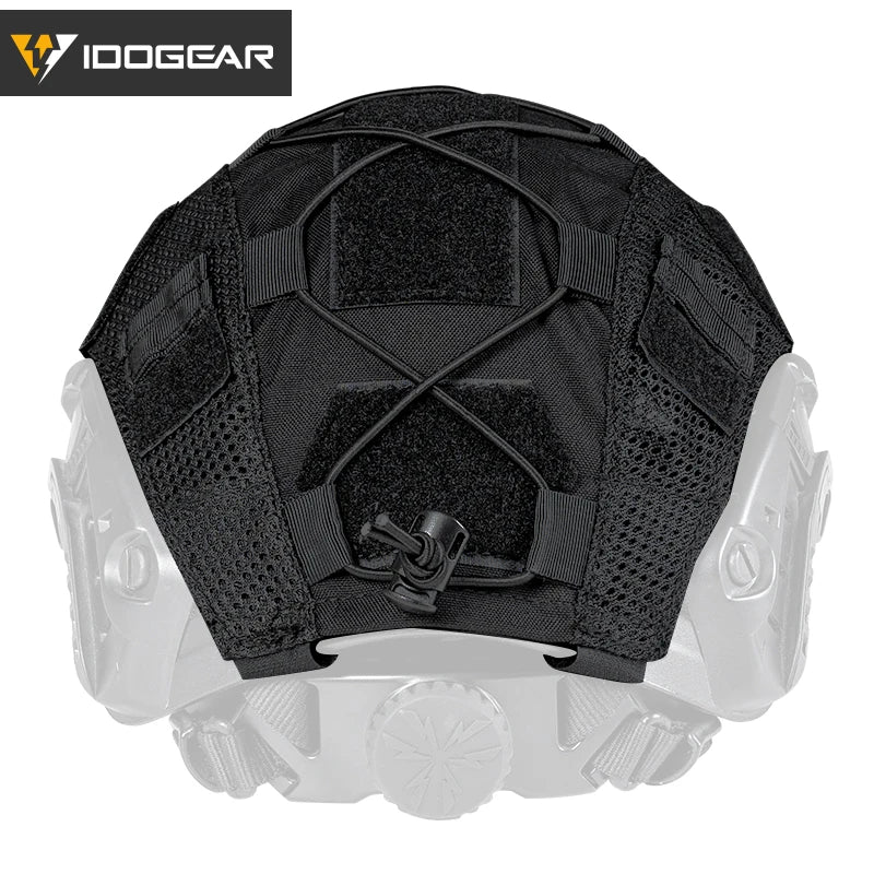 IDOGEAR タクティカルヘルメットカバー S/Mサイズ FASTヘルメット ヘッドウェア ヘルメットアクセサリー レンジャーグリーン ブラック 3802