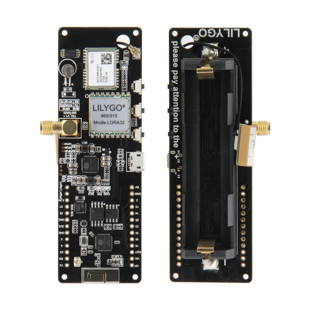 LILYGO® TTGO Meshtastic T-Beam V1.2 ESP32 LoRa開発ボード 433MHz 868MHz 915MHz 923MHz WiFi BLE GPS OLEDディスプレイ AXP2101