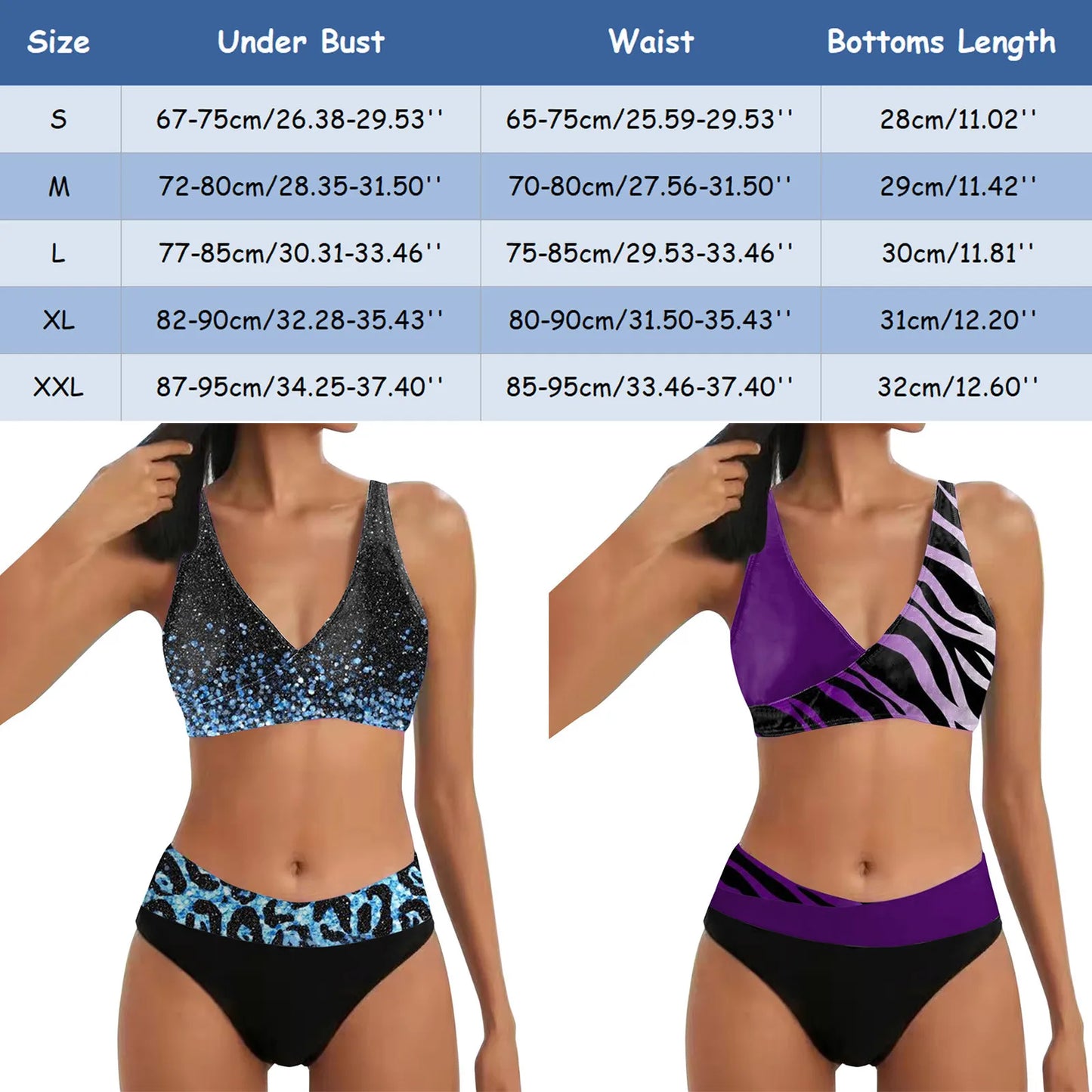 Swimwear For Women 2025 Plus Size Women Bikini Set Two Piece Swimsuit V Neck Bikini Swimwear High Waist Swimsuit 2025 Trend