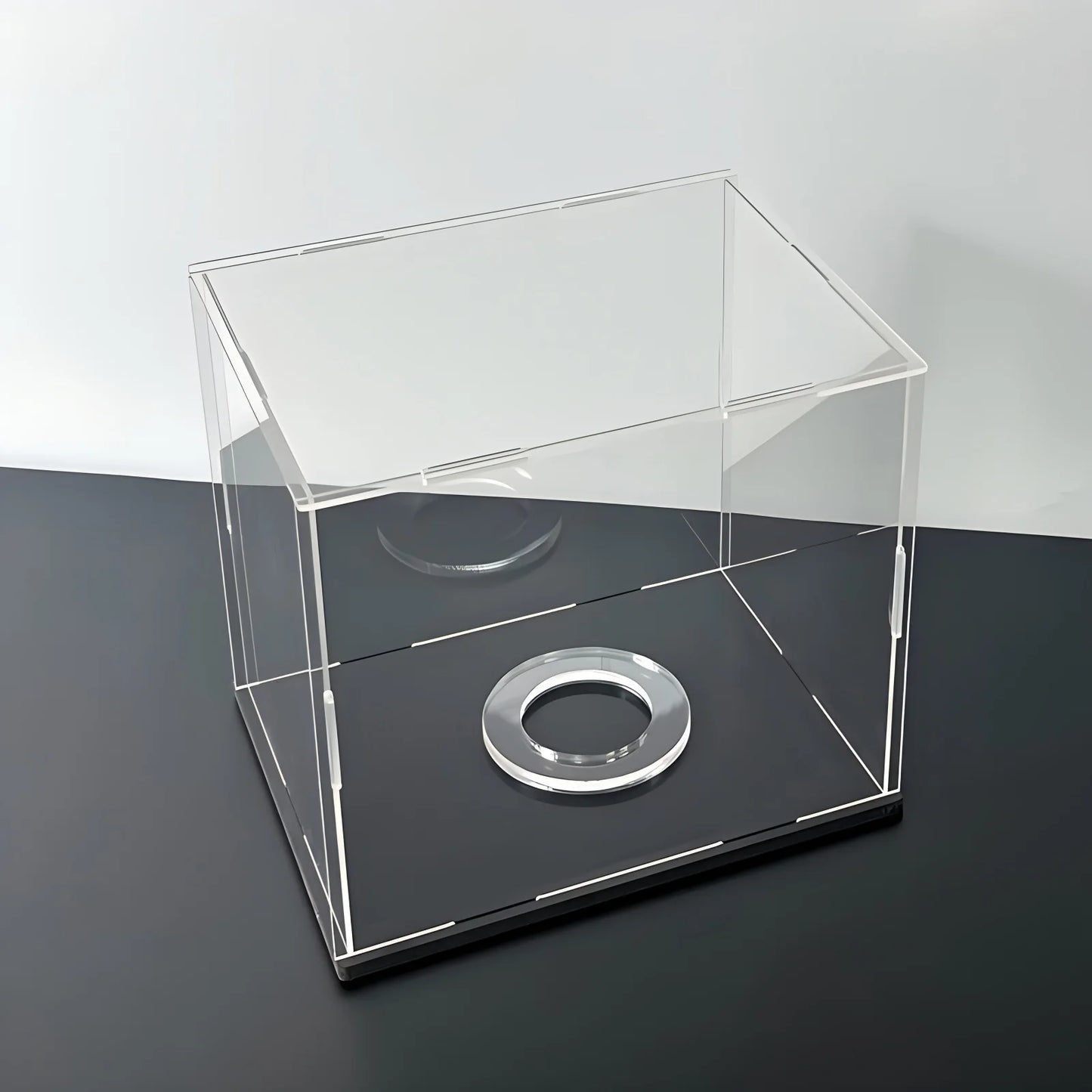 Transparent acrylic display box assembly suitable for basketball, dolls, car models, souvenirs (basketball)