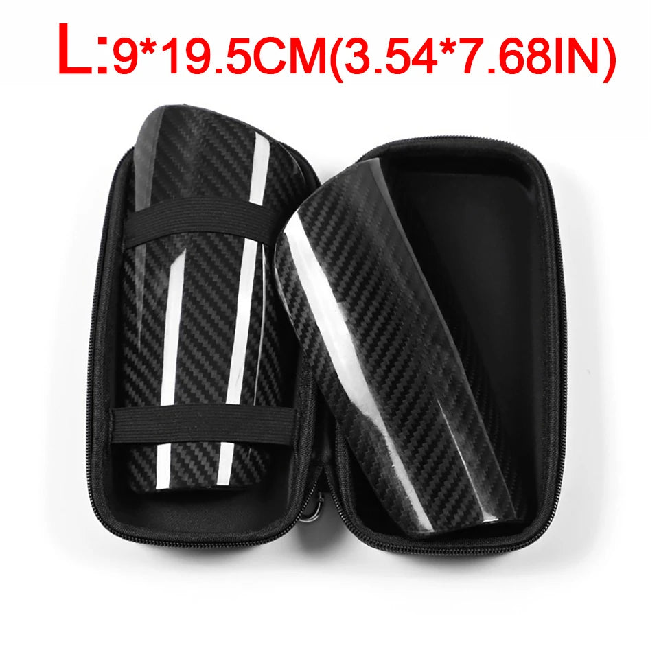 Loogdeel Carbon Fiber Soccer Shin Guards With Case Adult Kids Leg Shin Protect Board Shock Resistance Ultra Light Portable Carry
