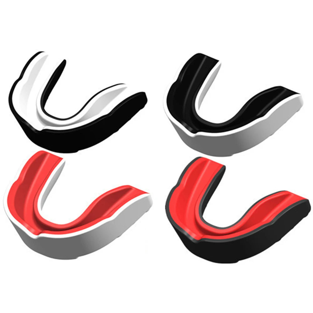 4 pieces; mouthguard suitable for long stick hockey, basketball, karate, martial arts, rugby, boxing, mixed martial arts