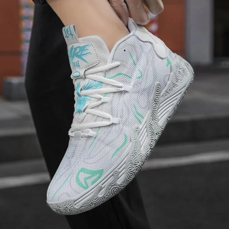 Men's High Top Basketball Shoes Running Sports Outdoor Cement Ground Practical Athletic Footwear