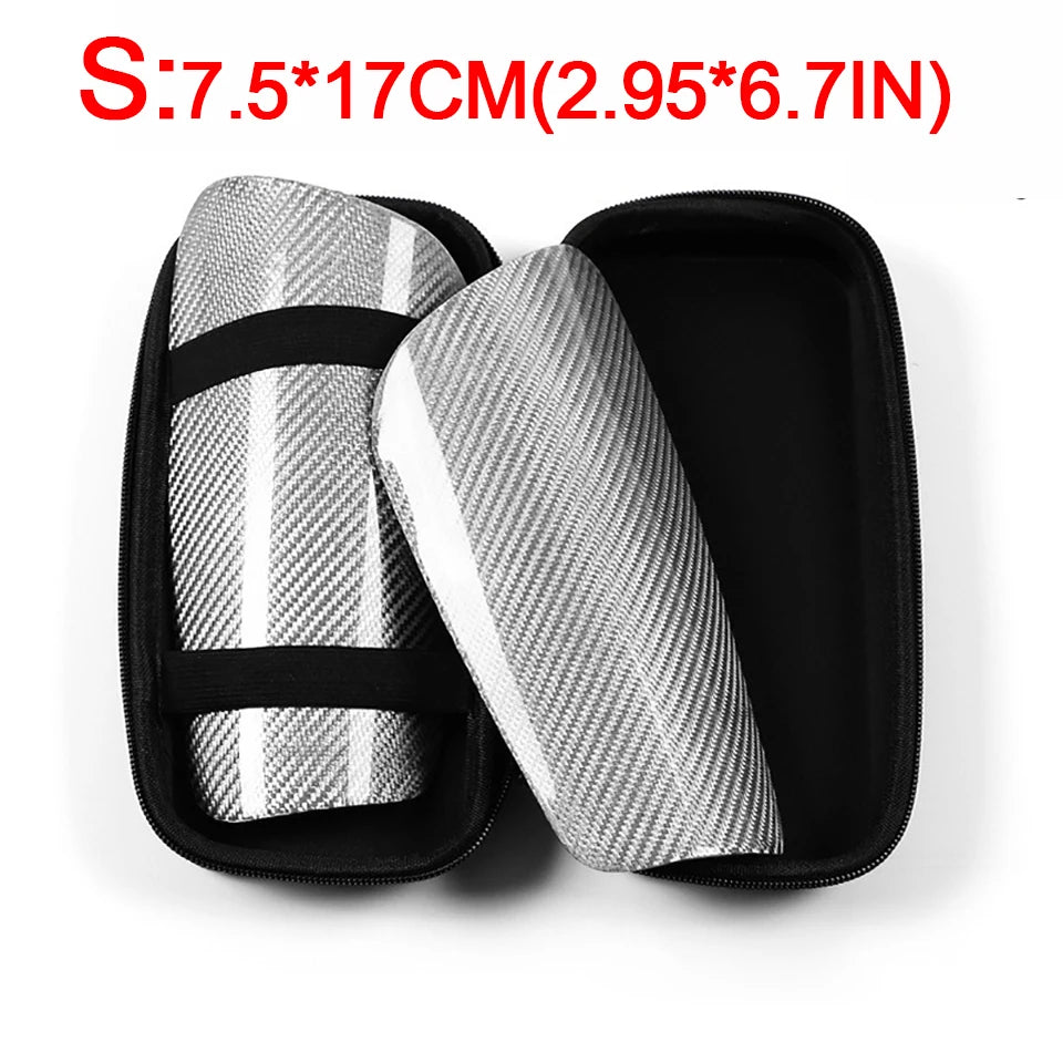 Loogdeel Carbon Fiber Soccer Shin Guards With Case Adult Kids Leg Shin Protect Board Shock Resistance Ultra Light Portable Carry