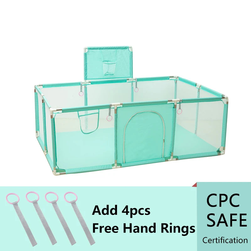IMBABY Baby Playpens With Basketball Frame Corralito for Babies Indoor Baby Playground Multifunctional Playpen for Children