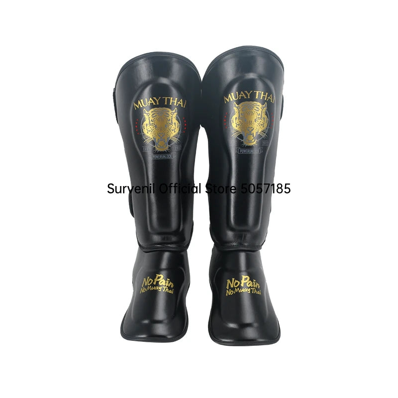 Boxing Leg Guard Muay Thai Ankle Protector MMA Kickboxing Shin Guards Thickened Sparring Fighting Gear Ankle Protective Leggings