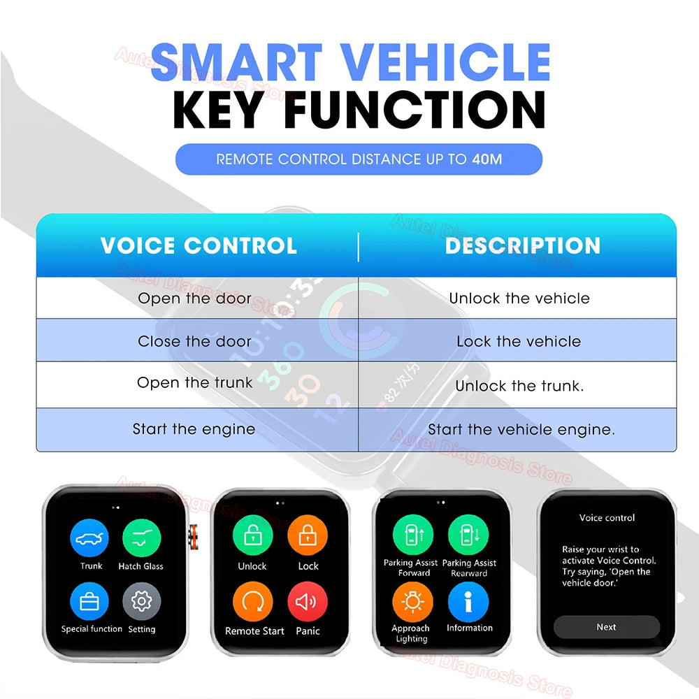 2024 OTOFIX Smart Watch Car Key Programming Watches Outdoor Sports Fitness Bracelet Blood Pressure SpO2 Detection Smartwatch