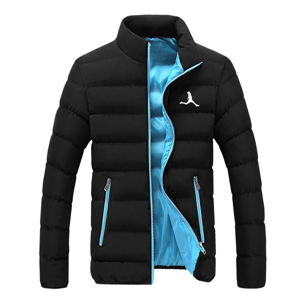 2026 Autumn Winter Basketball sportswear Print Men's New High Quality Four-Color Cotton Warm Leisure Jacket Coat Tops