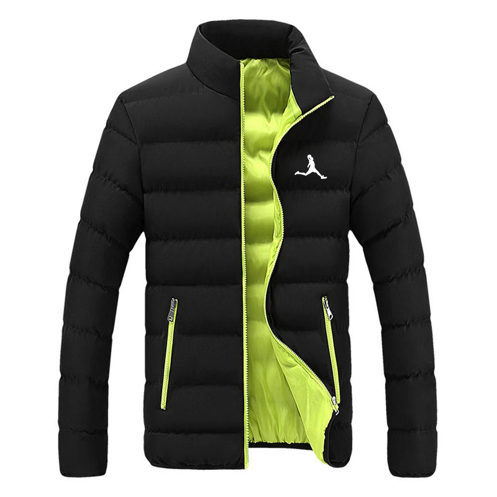 2026 Autumn Winter Basketball sportswear Print Men's New High Quality Four-Color Cotton Warm Leisure Jacket Coat Tops