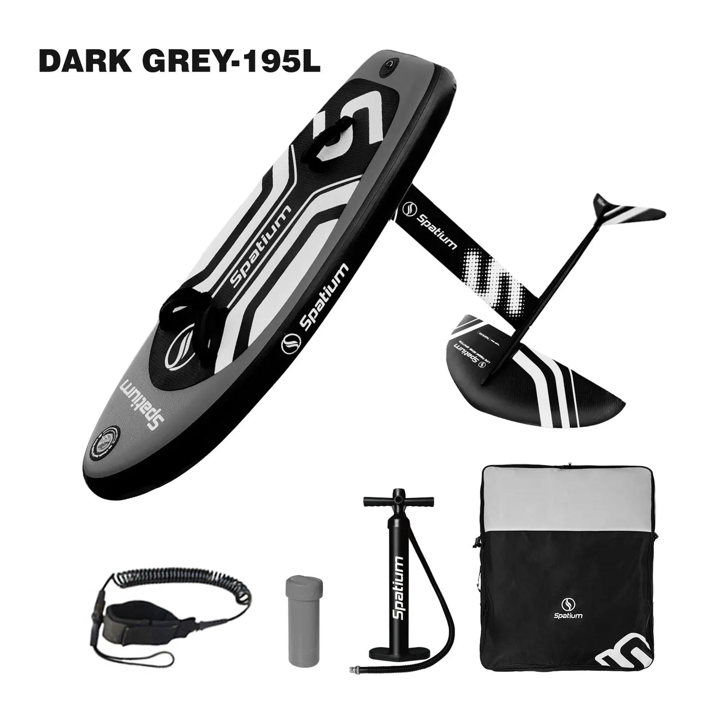 Spatium Hydrofoil Board for Surfing with Hydrofoil Accessories, Fix Kit Wing Foil Board Surf Hydrofoil Surfboard Gray