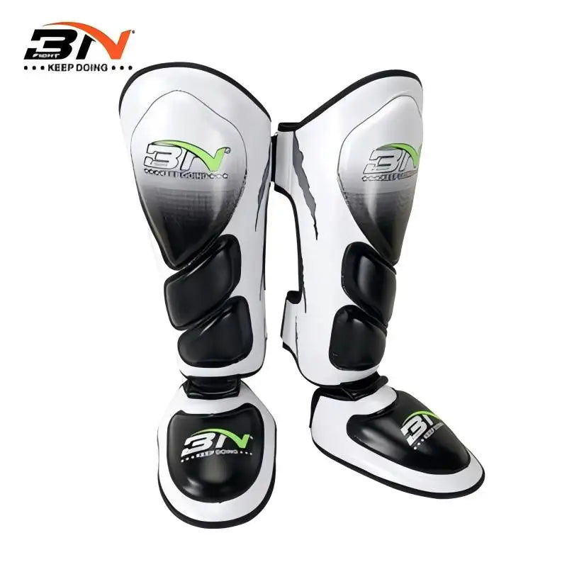 BN Thicker Muay Thai Boxing Shin Guards KickBoxing EVA Full Protection Sanda Kick Leg Warmers Shin Pads Taekwondo Ankle Guard