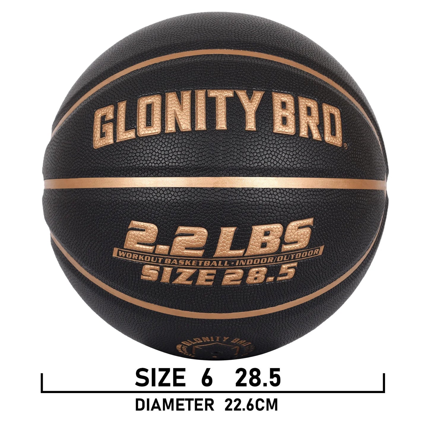 Weighted Heavy Training Basketball 6/7,28.5''/29.5''Men's&Women's,Composite Leather In&Outdoor For Dribbling,Passing& Rebounding