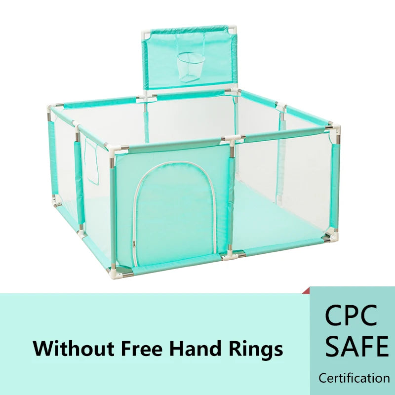IMBABY Baby Playpens With Basketball Frame Corralito for Babies Indoor Baby Playground Multifunctional Playpen for Children