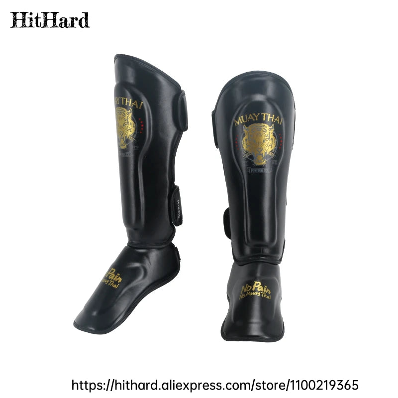 Muay Thai Shin Guards MMA Kickboxing Leg Pads Instep Protection Sparring Gear for Men Women Karate Boxing Training Competition