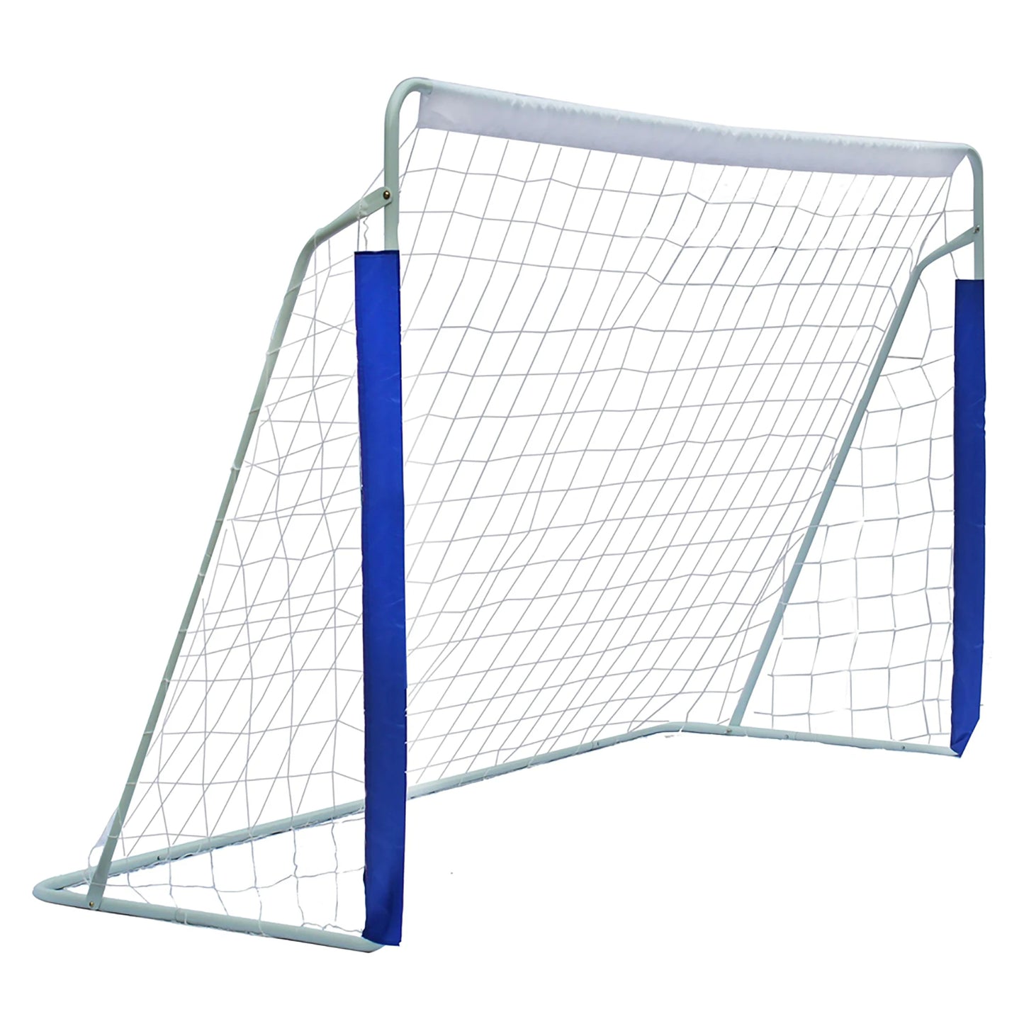 Football Goal,Metal Football Post Frame Set Easy To Assemble Complete With Net And Carry Bag 243.84x 152.4x 91.44cm For Youth