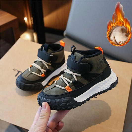 Children's Sports Shoes Winter New Fuzzy Running Shoes Warm Boys And Girls Shoes Court Shoes for Boys