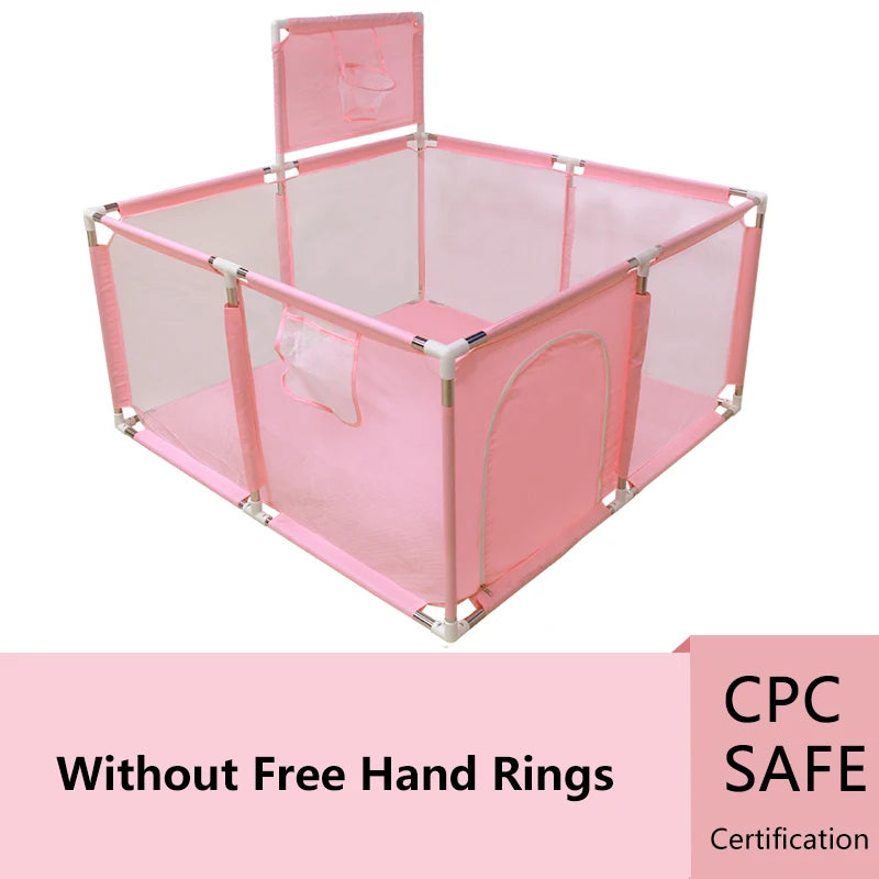 IMBABY Baby Playpens With Basketball Frame Corralito for Babies Indoor Baby Playground Multifunctional Playpen for Children