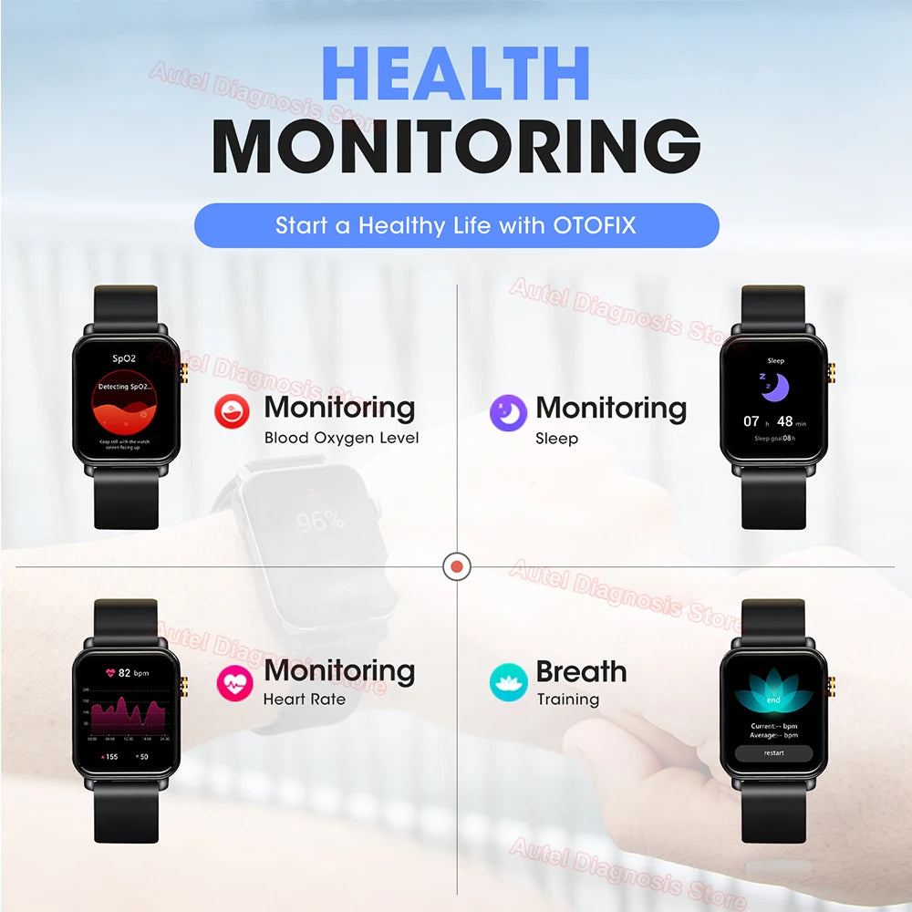 2024 OTOFIX Smart Watch Car Key Programming Watches Outdoor Sports Fitness Bracelet Blood Pressure SpO2 Detection Smartwatch