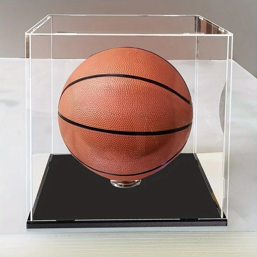 Transparent acrylic display box assembly suitable for basketball, dolls, car models, souvenirs (basketball)