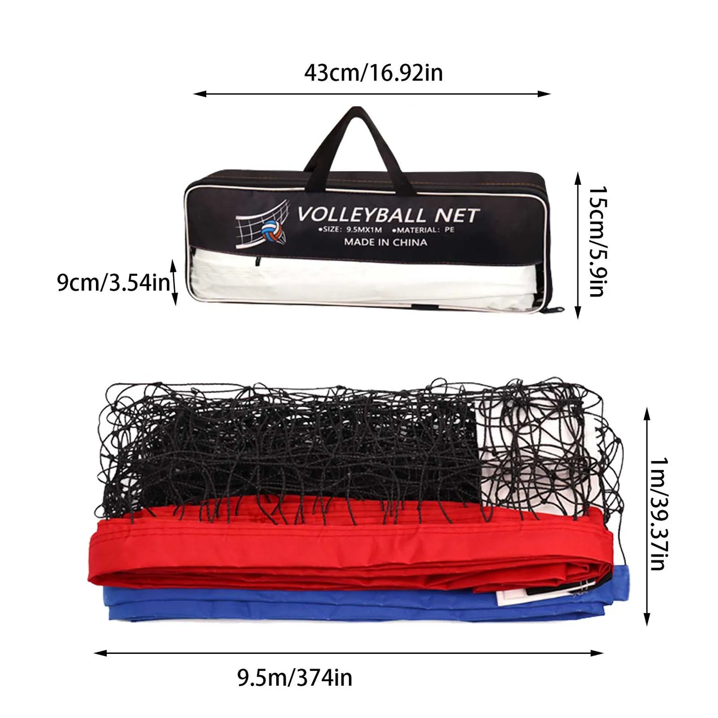 Beach Volleyball Net Outdoor Portable Outdoor Volleyball Net Replacement Volleyball Practice Net For Pool Backyard Beach Lawn