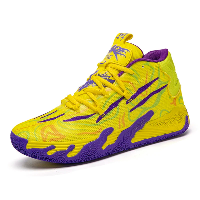 Men's High Top Basketball Shoes Running Sports Outdoor Cement Ground Practical Athletic Footwear