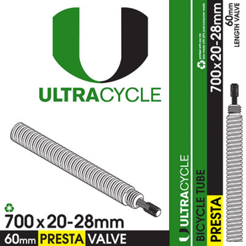 ULTRACYCLE Presta Valve Bicycle Tire Inner Tube
