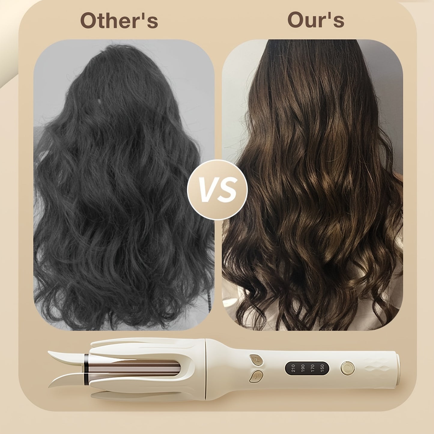 Automatic Hair Curler, 28mm Barrel, 4 Temperature Modes, Negative Ion Generator, Smart Timer And Sensor, Auto Off For Safety