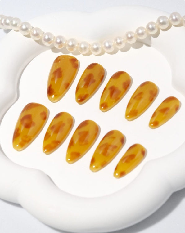 Amber Sunset Nail Art