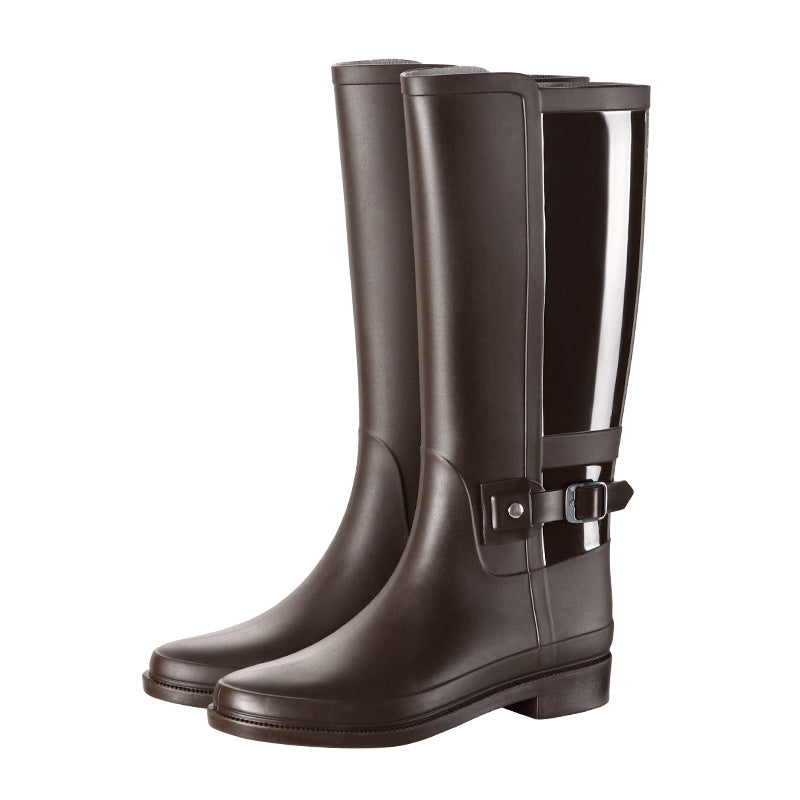 Ladies' Waterproof High Tube Rubber Rain Boots