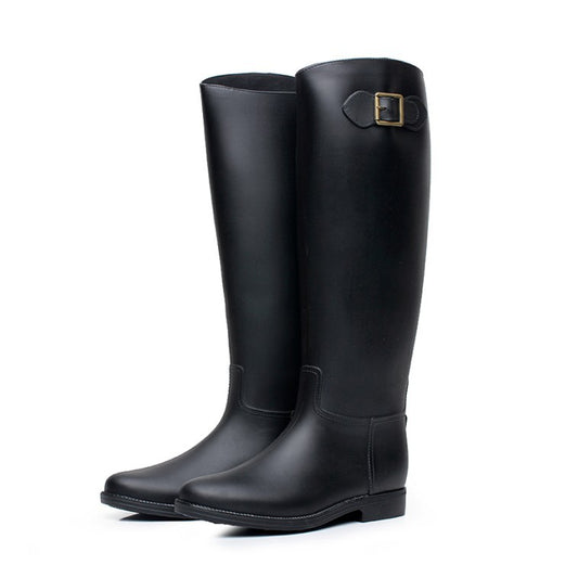 Matte Frosted Slim-fit Tall Rain Boots