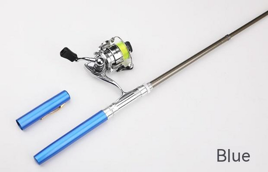 ペン型釣り竿 ミニメタルスピニングリール付き