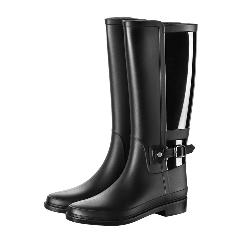Ladies' Waterproof High Tube Rubber Rain Boots